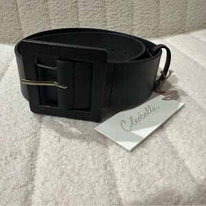 New Cleobella Black Leather Belt
